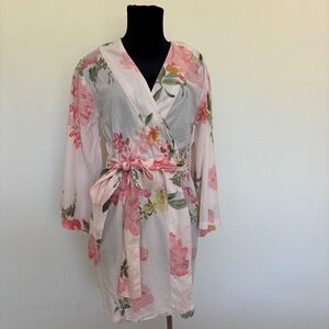 Plum Pretty Sugar Peony Floral Pink Robe